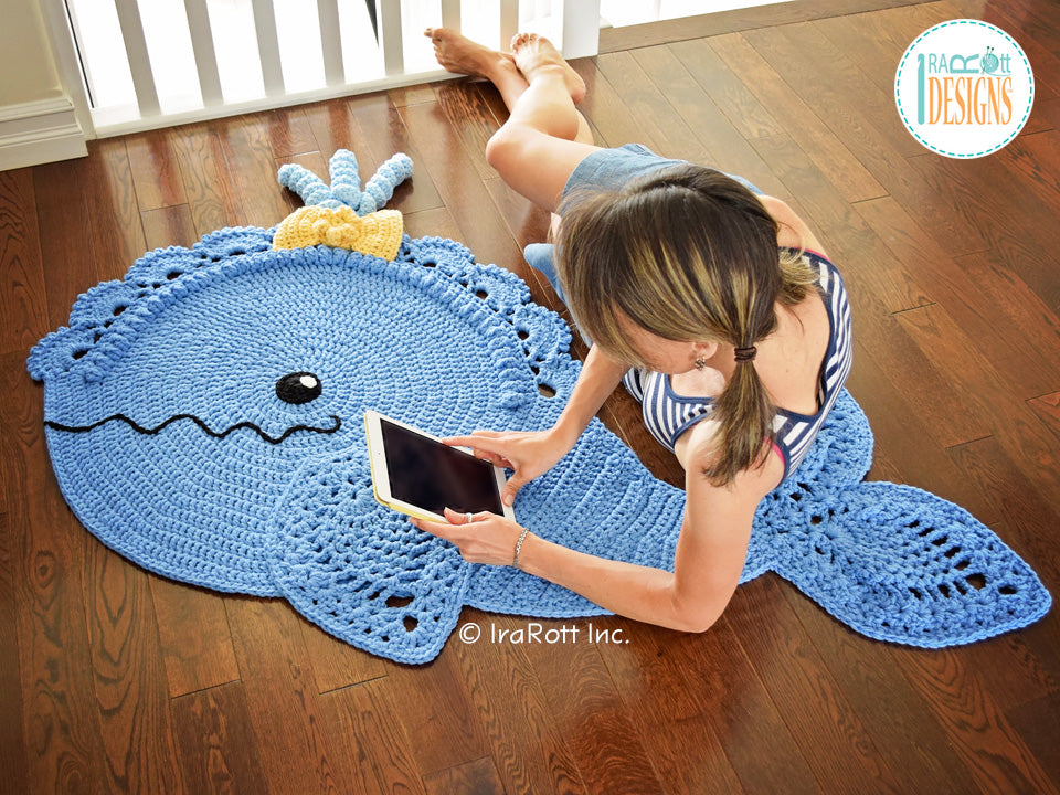 Joyce and Justin Whale Rug Crochet Pattern