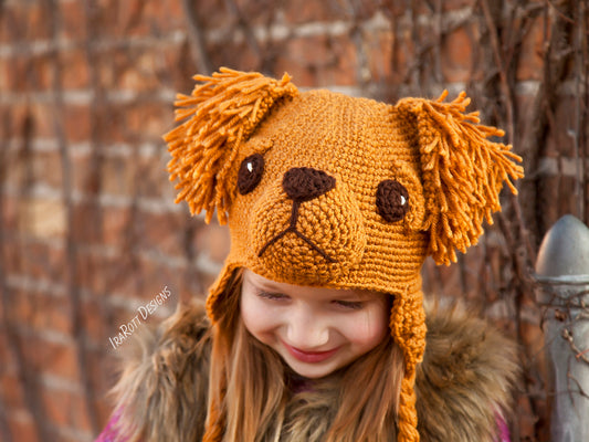 Golden Labrador Retriever Dog Hat Crochet Pattern