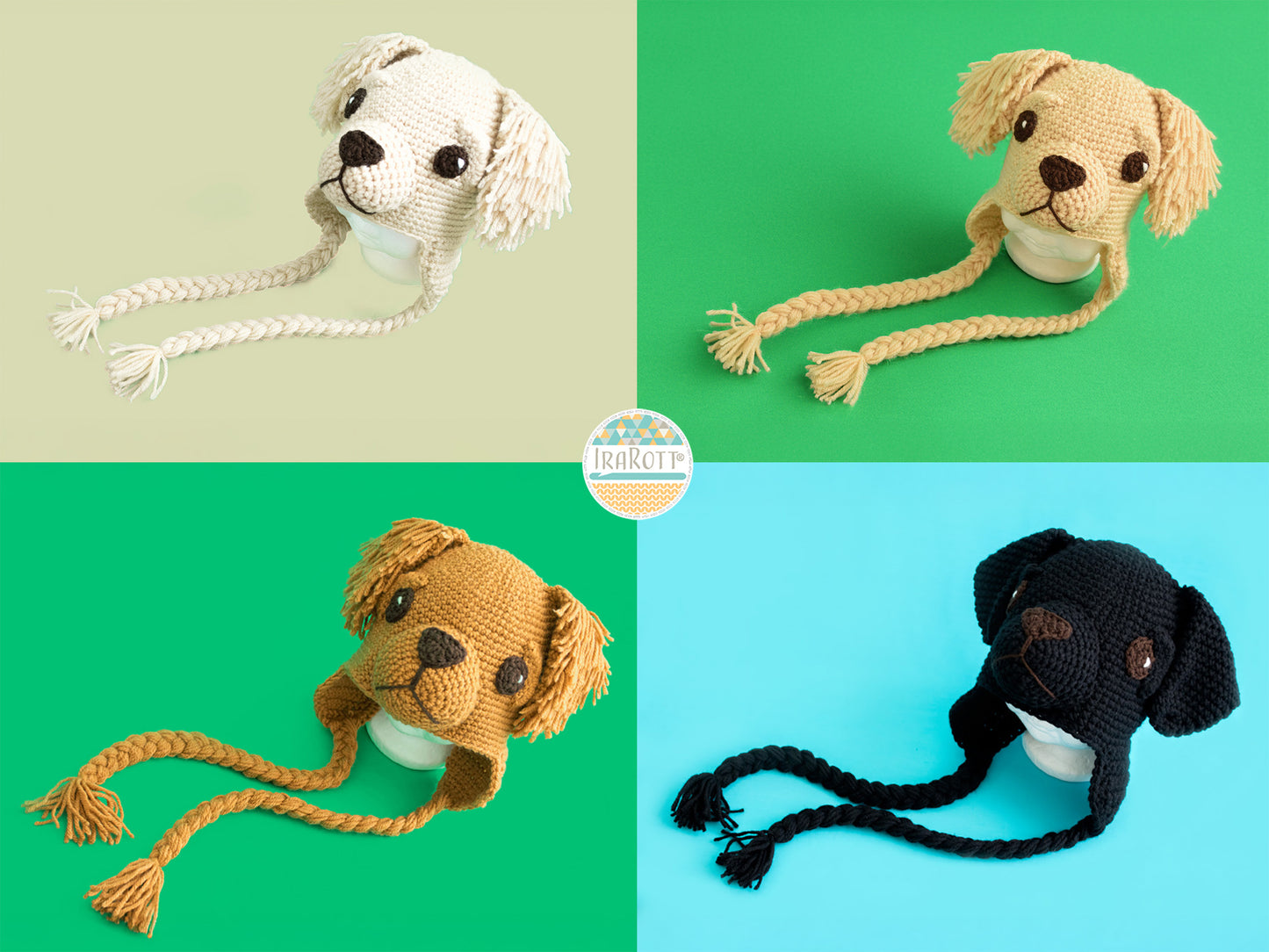 Leo The Labrador and Golden Retriever Hat Crochet Pattern