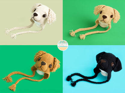 Leo The Labrador and Golden Retriever Hat Crochet Pattern