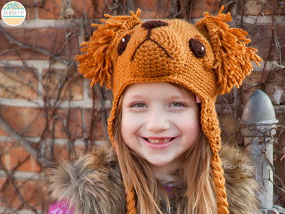 Leo The Labrador and Golden Retriever Hat Crochet Pattern
