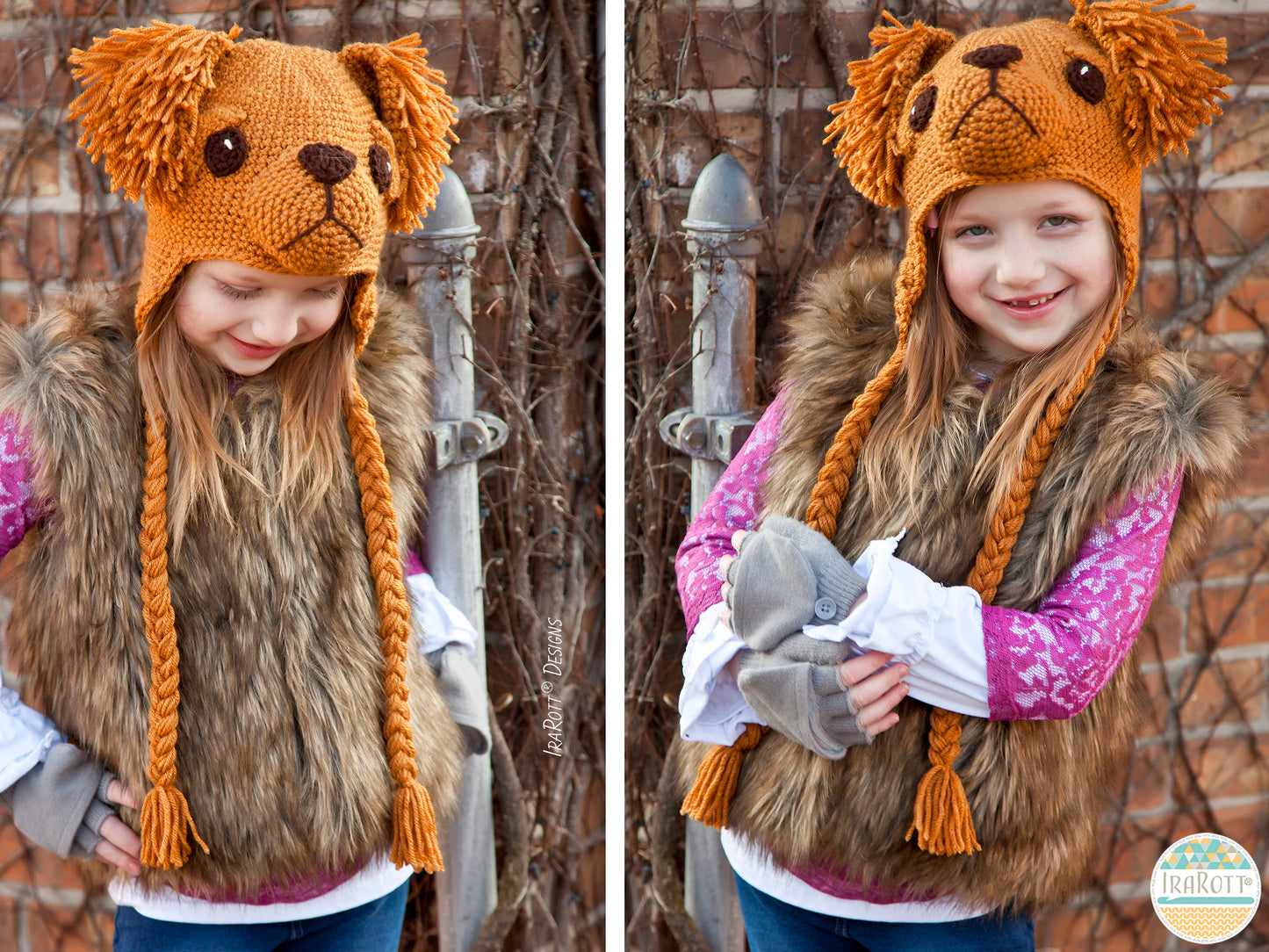Leo The Labrador and Golden Retriever Hat Crochet Pattern