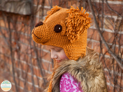 Leo The Labrador and Golden Retriever Hat Crochet Pattern