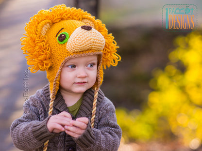 Lion Leonardo Hat with Tail Crochet Pattern