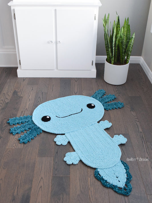 Lex The Axolotl Salamander Rug Crochet Pattern