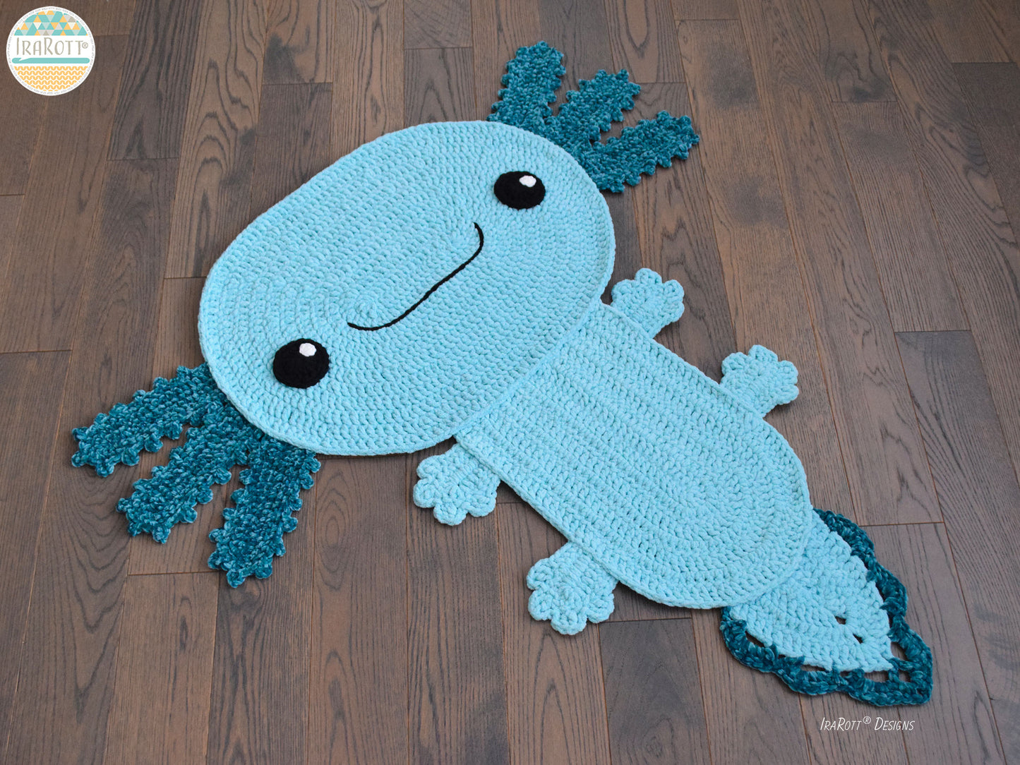 Lex The Axolotl Salamander Rug Crochet Pattern