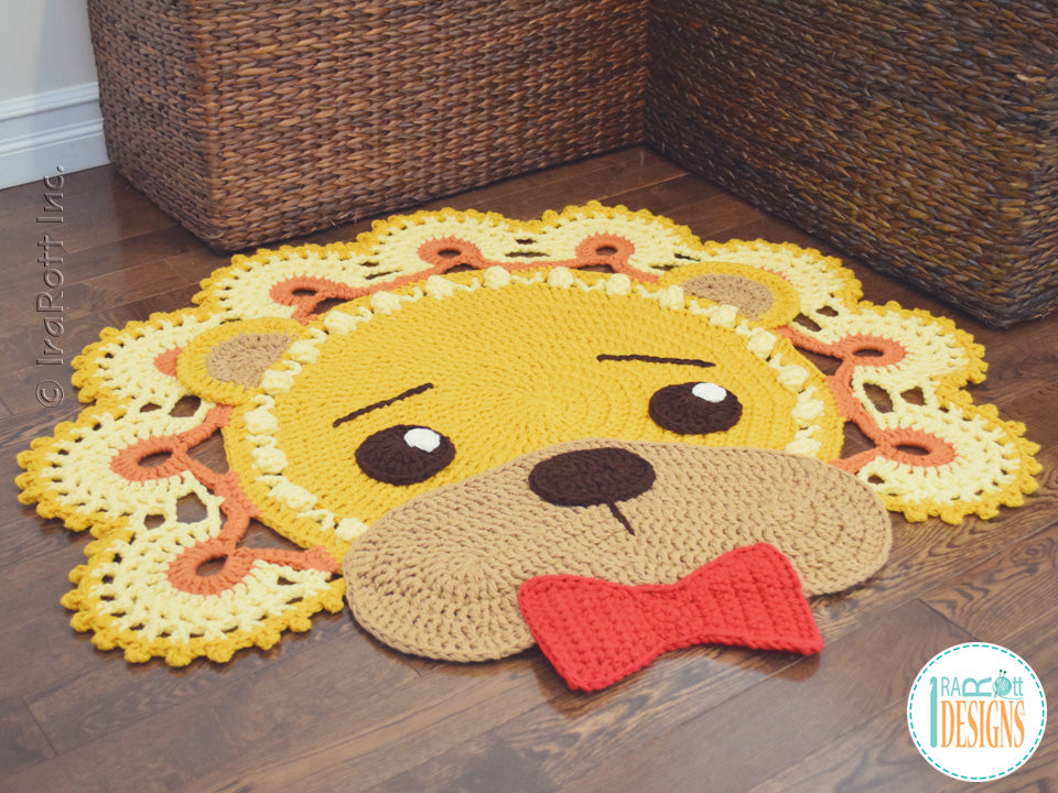 Lion Leonardo Area Rug Crochet Pattern