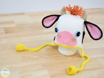 Luna the Moo Cow Hat Crochet Pattern