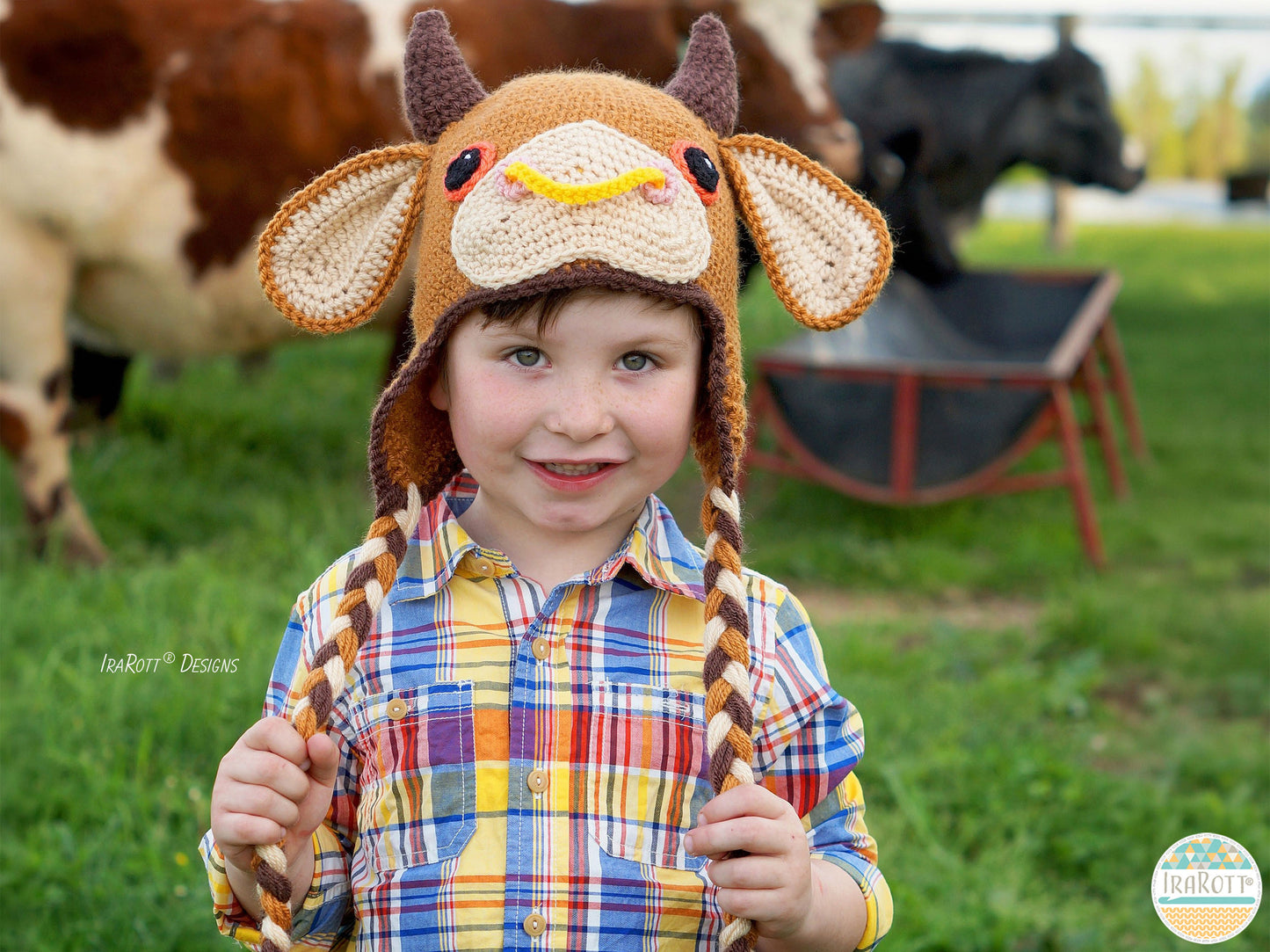 Luna the Moo Cow Hat Crochet Pattern