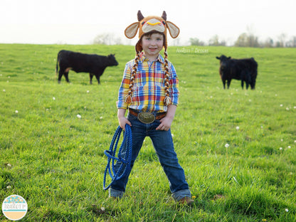 Luna the Moo Cow Hat Crochet Pattern