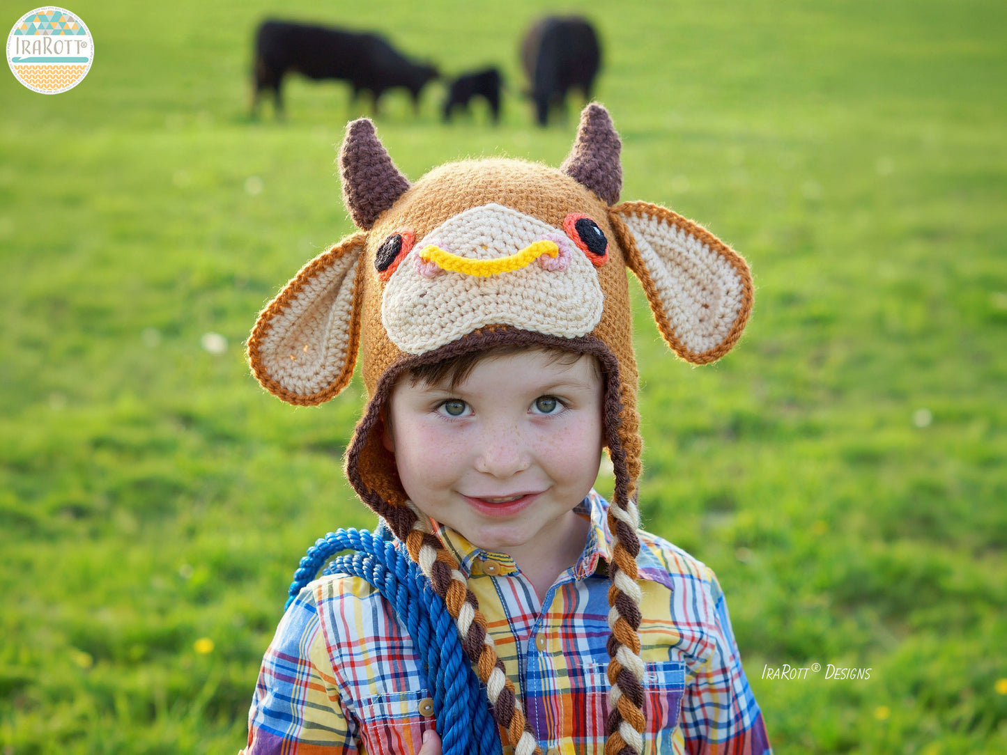 Luna the Moo Cow Hat Crochet Pattern