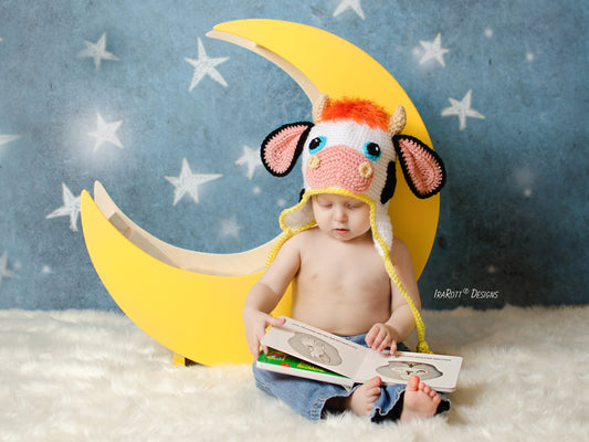 Luna the Moo Cow Hat Crochet Pattern