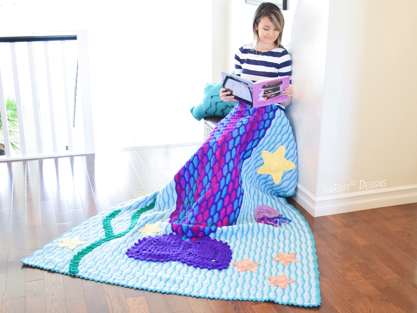 Mica the Mermaid and Jellyfish Blanket Crochet Pattern