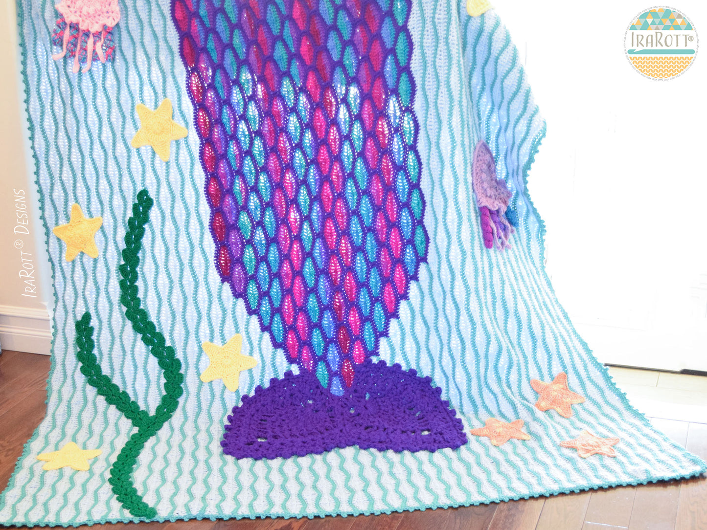 Mica the Mermaid and Jellyfish Blanket Crochet Pattern