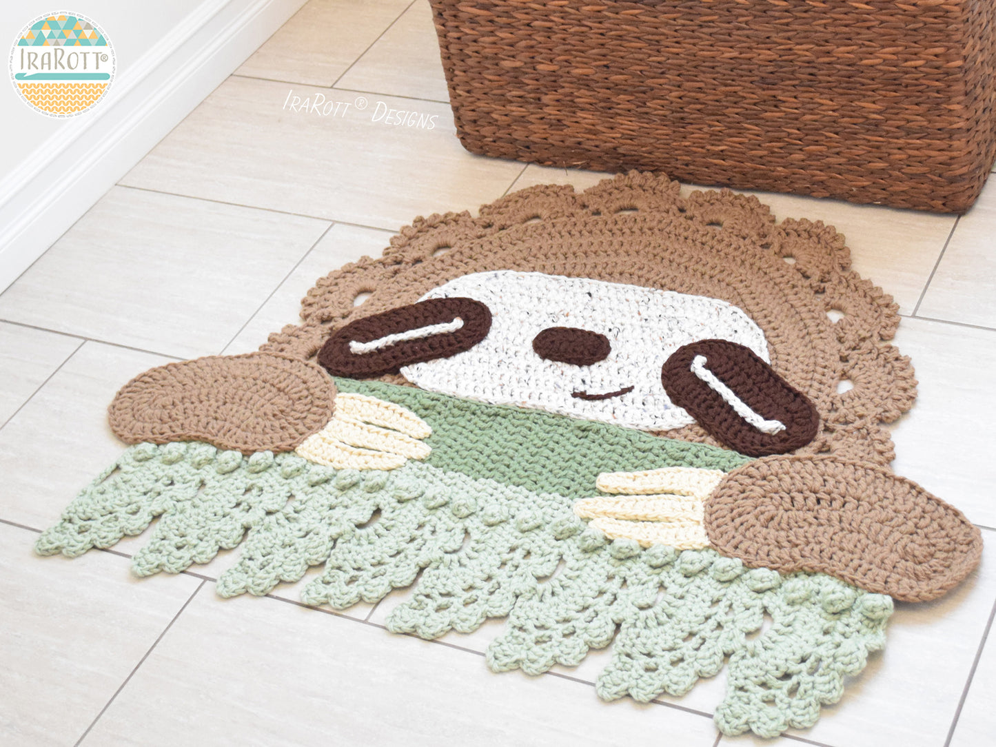 Sloth Area Rug Crochet Pattern