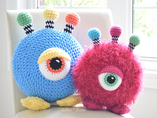 Neon The Gumball Monster Toy Pillow Crochet Pattern