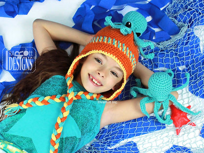 Inky the Octopus Hat and Toy Crochet Pattern