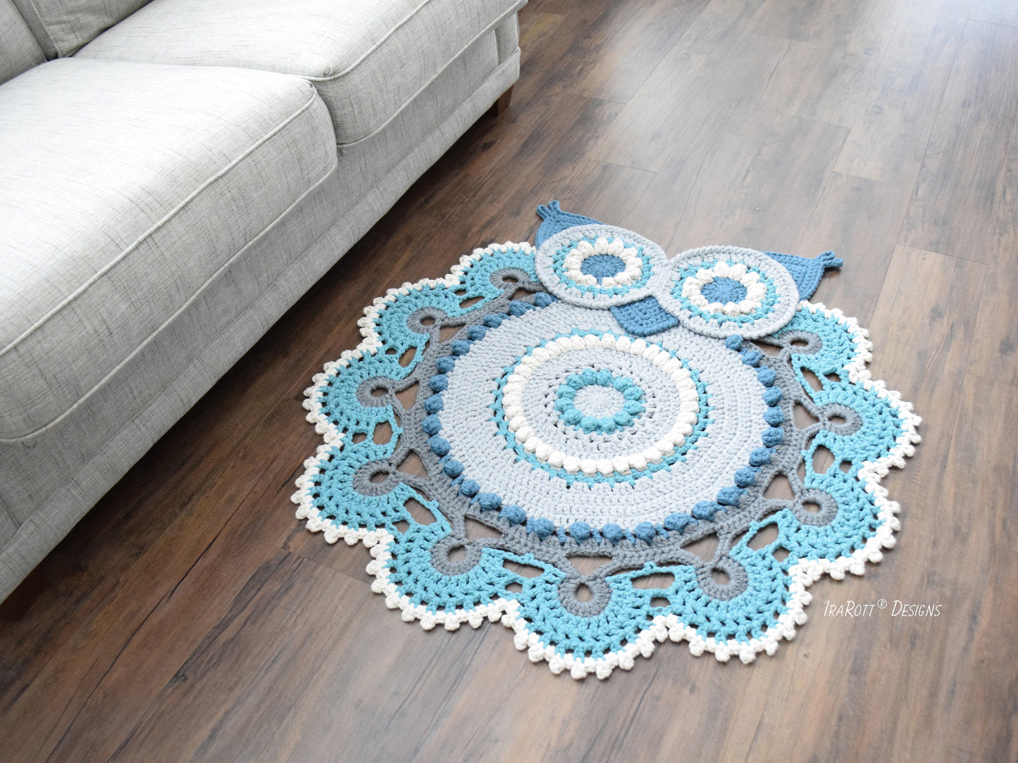 Retro Owl Area Rug Crochet Pattern