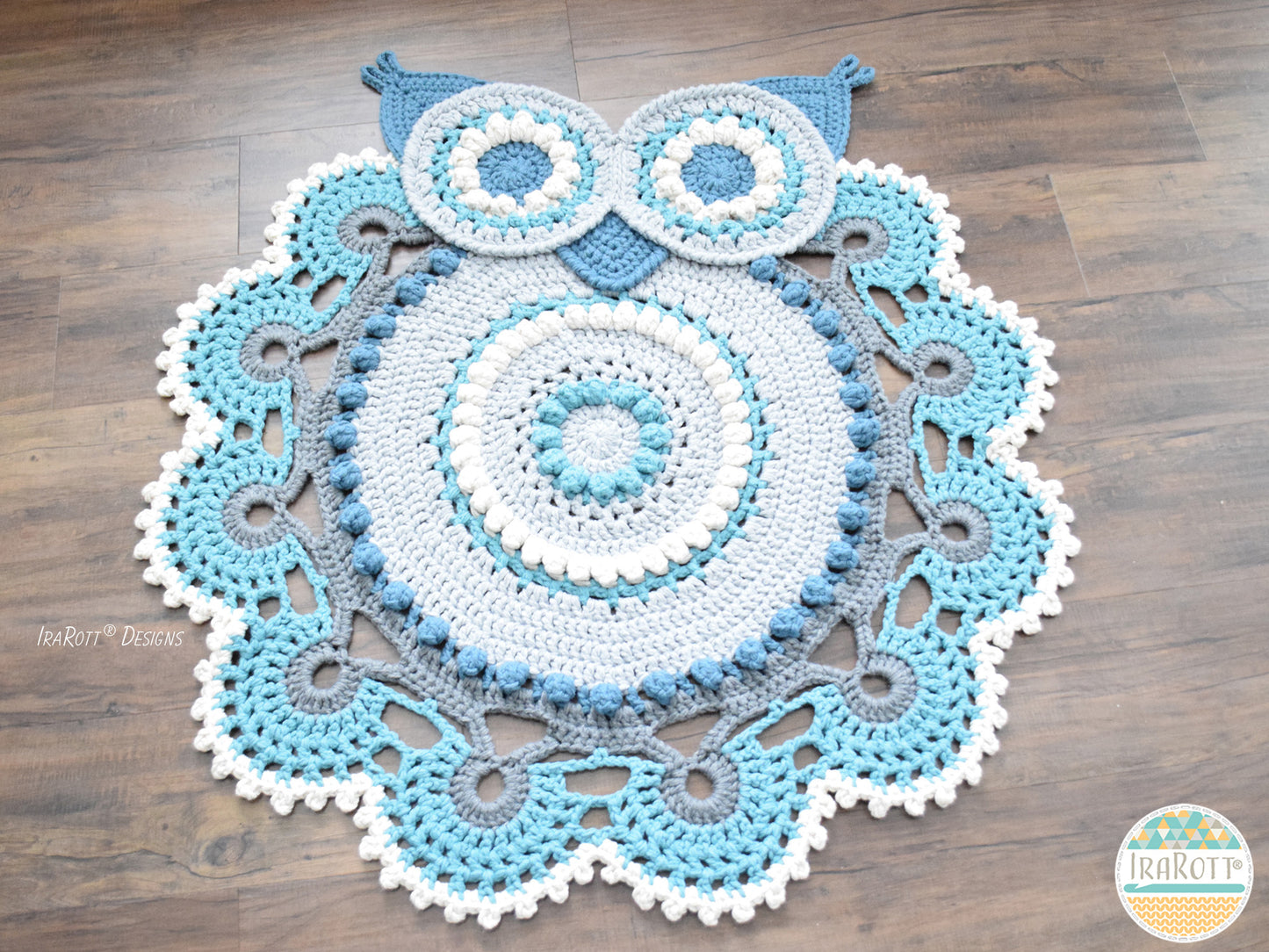 Retro Owl Area Rug Crochet Pattern