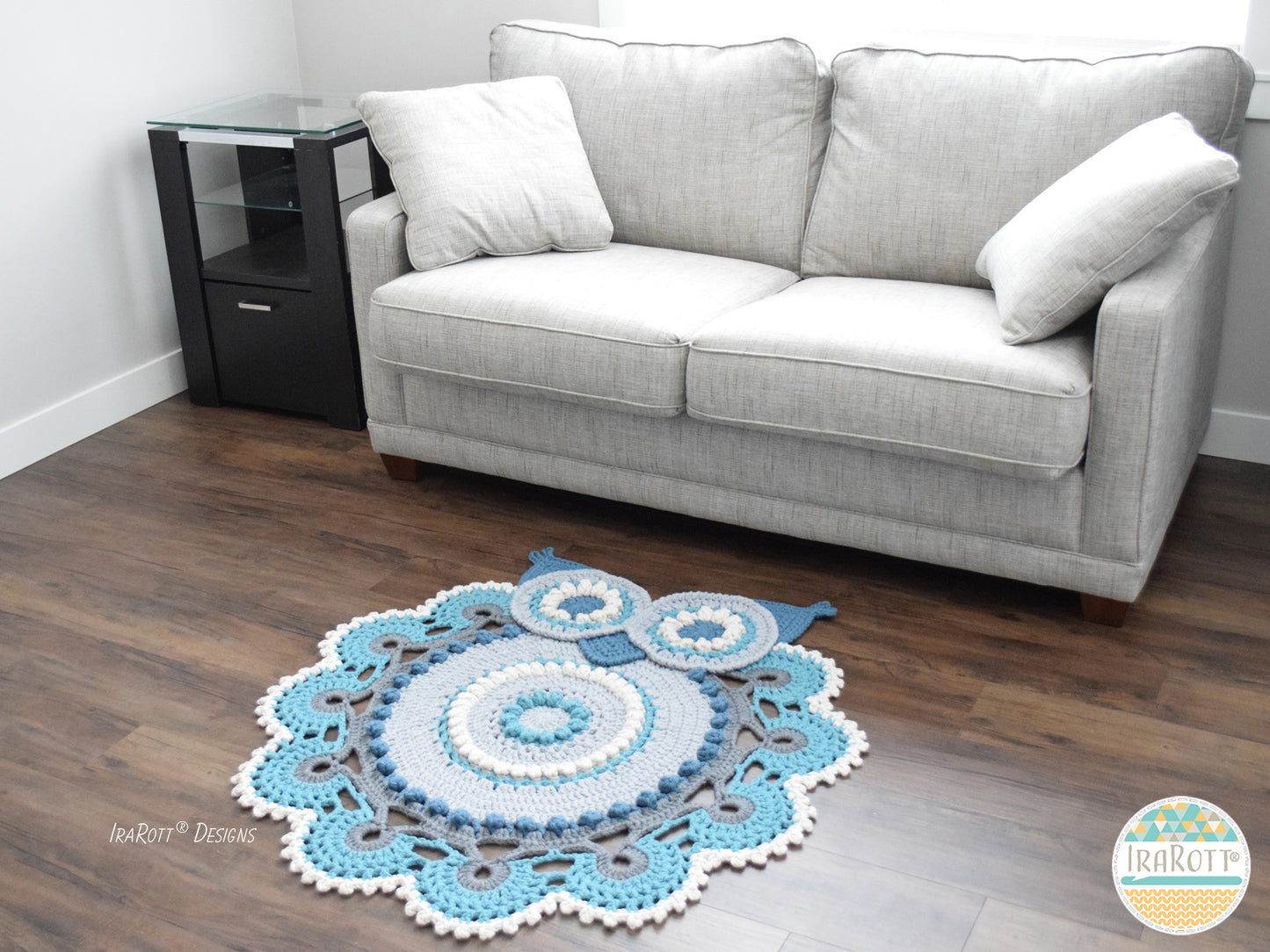 Retro Owl Area Rug Crochet Pattern