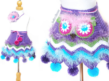 Fiesta Owl Skirt and Headband Crochet Pattern