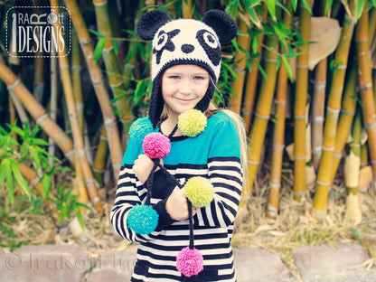 Amanda the Rock-n-Roll Panda Hat Crochet Pattern