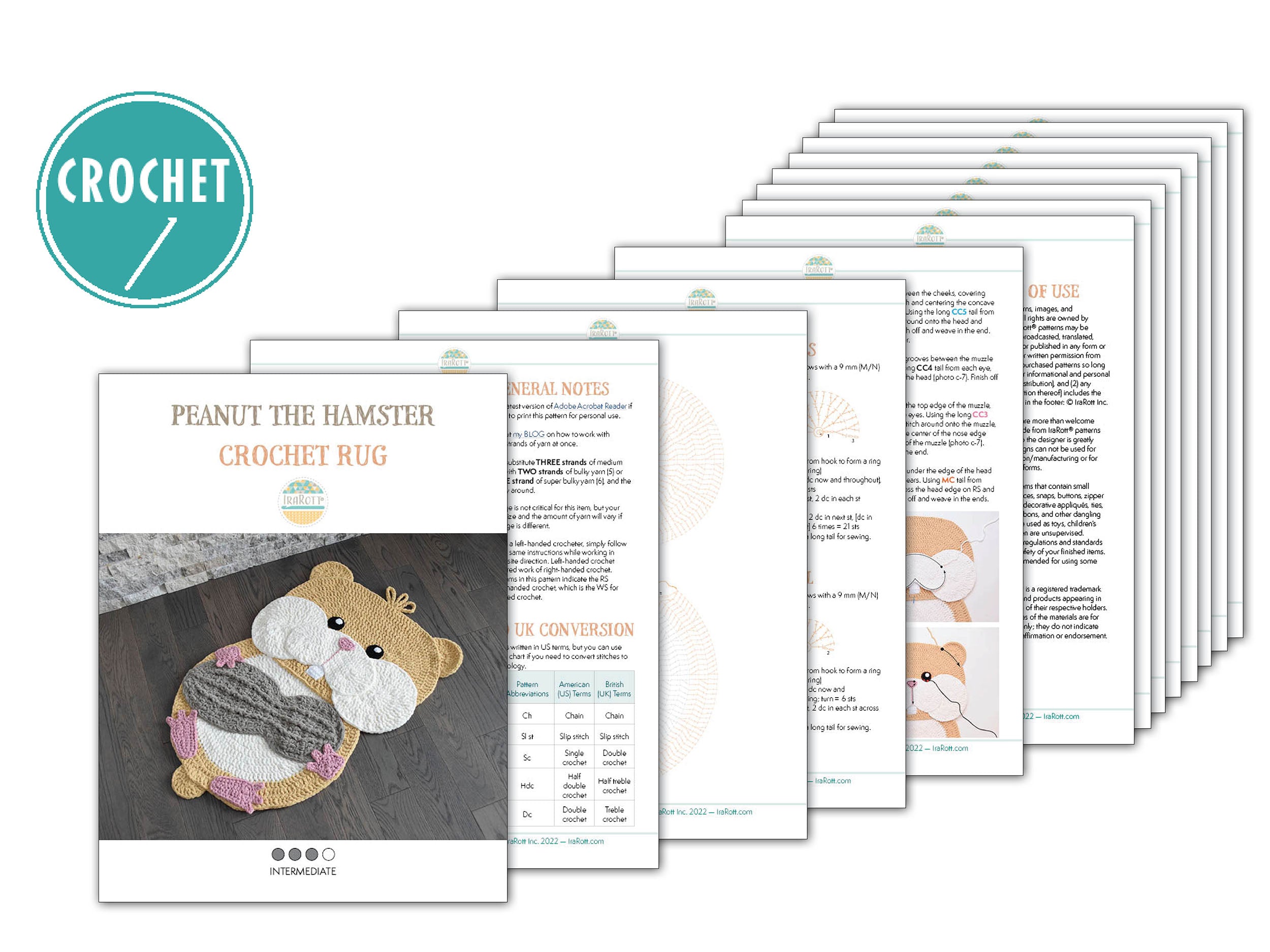 Hamster Rug Peanut The Hamster Rug Crochet Pattern – IraRott Designs
