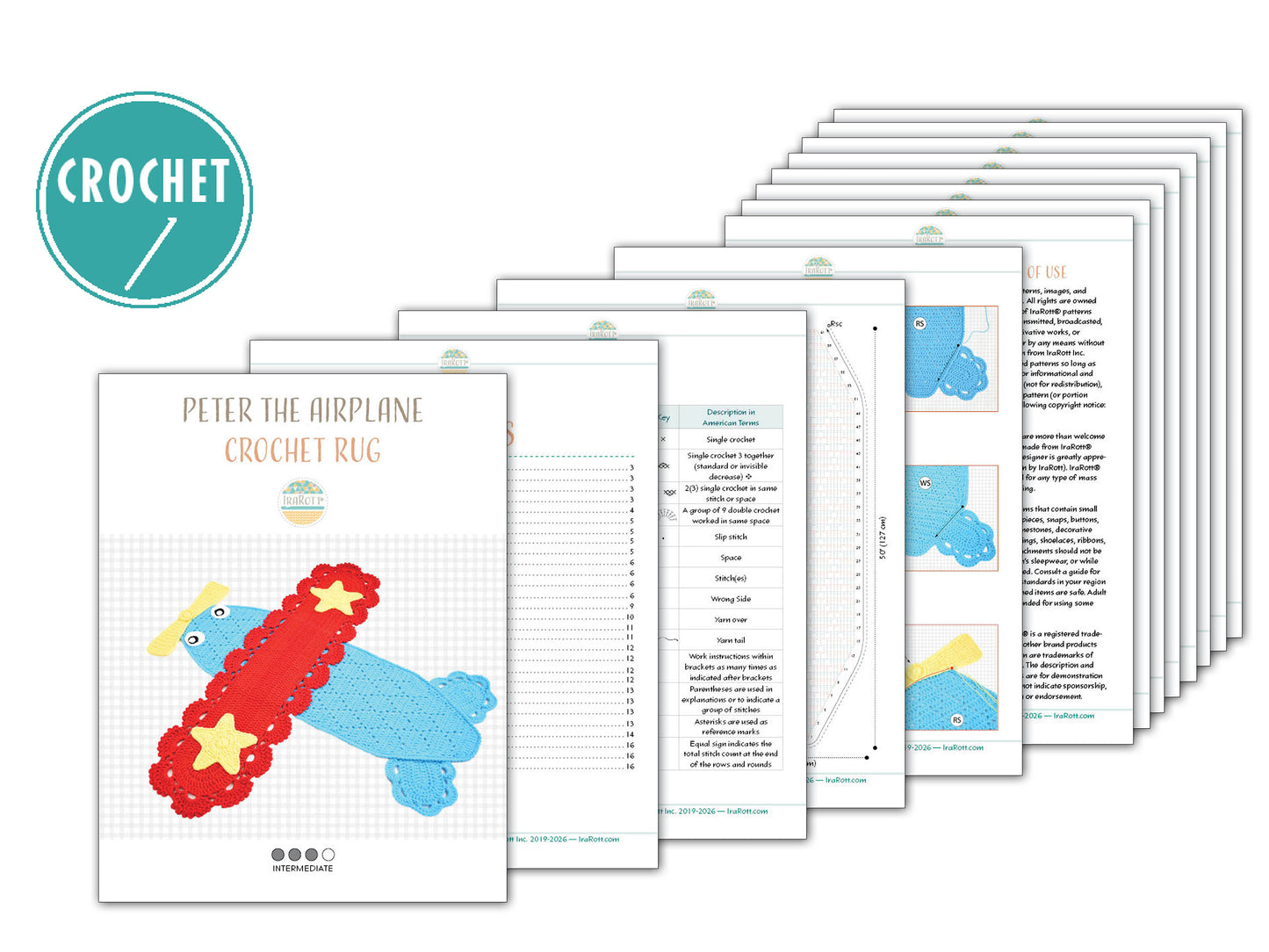 Peter The Airplane Rug Crochet Pattern