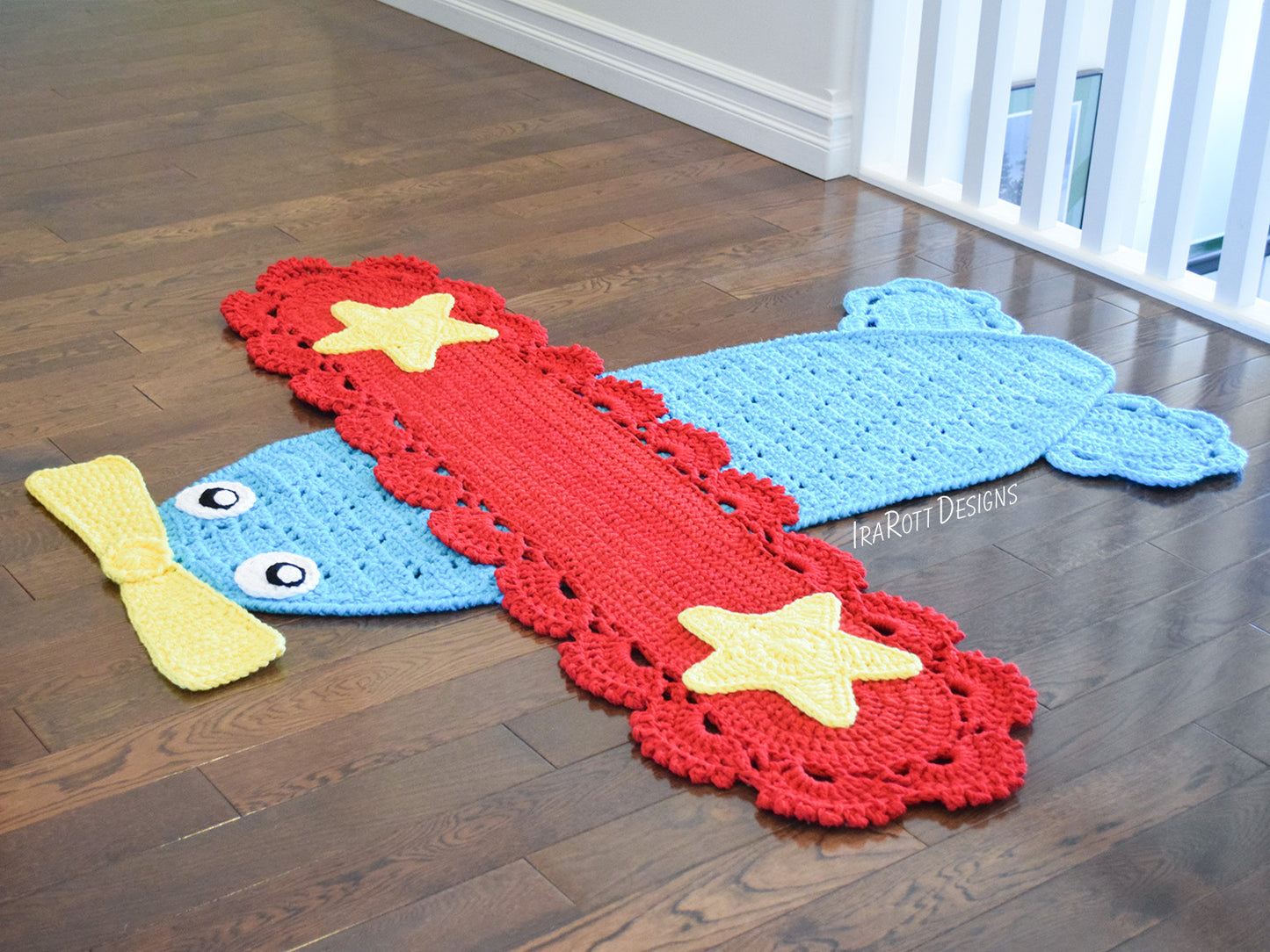 Peter The Airplane Rug Crochet Pattern