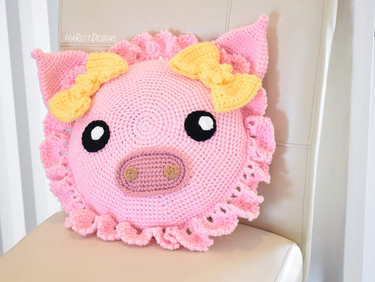 Pinky The Piggy Pillow Crochet Pattern
