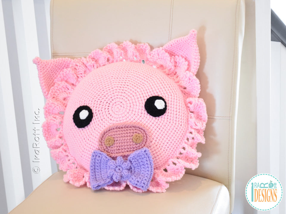 Pinky The Piggy Pillow Crochet Pattern