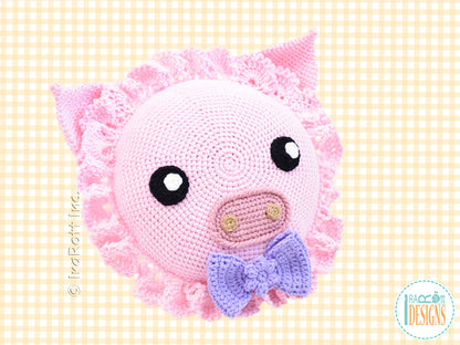 Pinky The Piggy Pillow Crochet Pattern