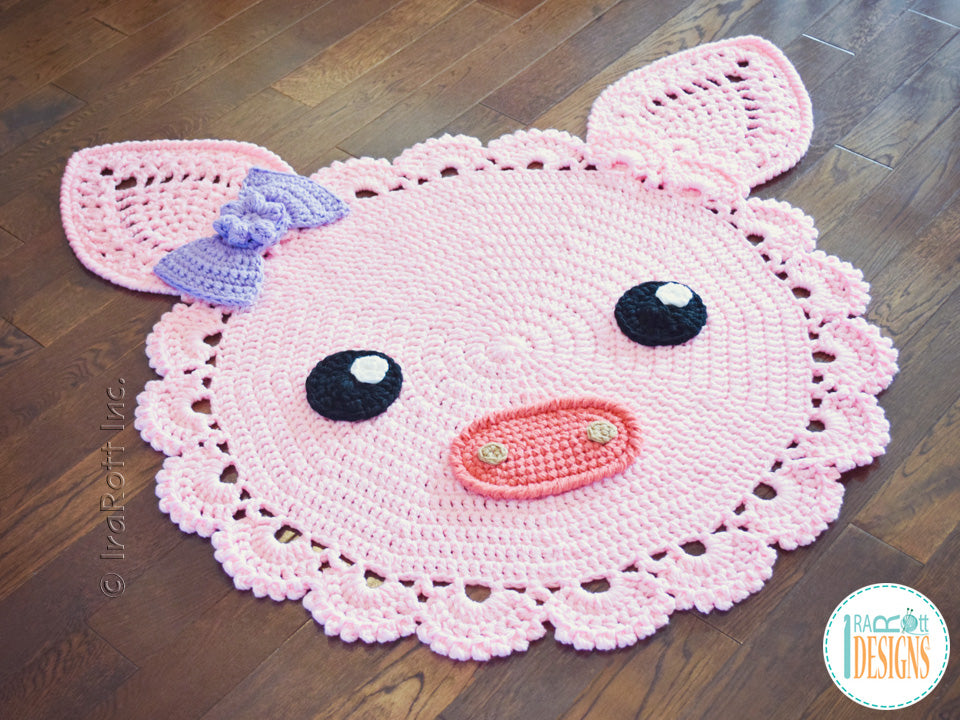 Pinky The Piggy Rug Crochet Pattern