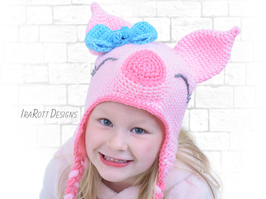 Pinky The Piggy Hat Crochet Pattern