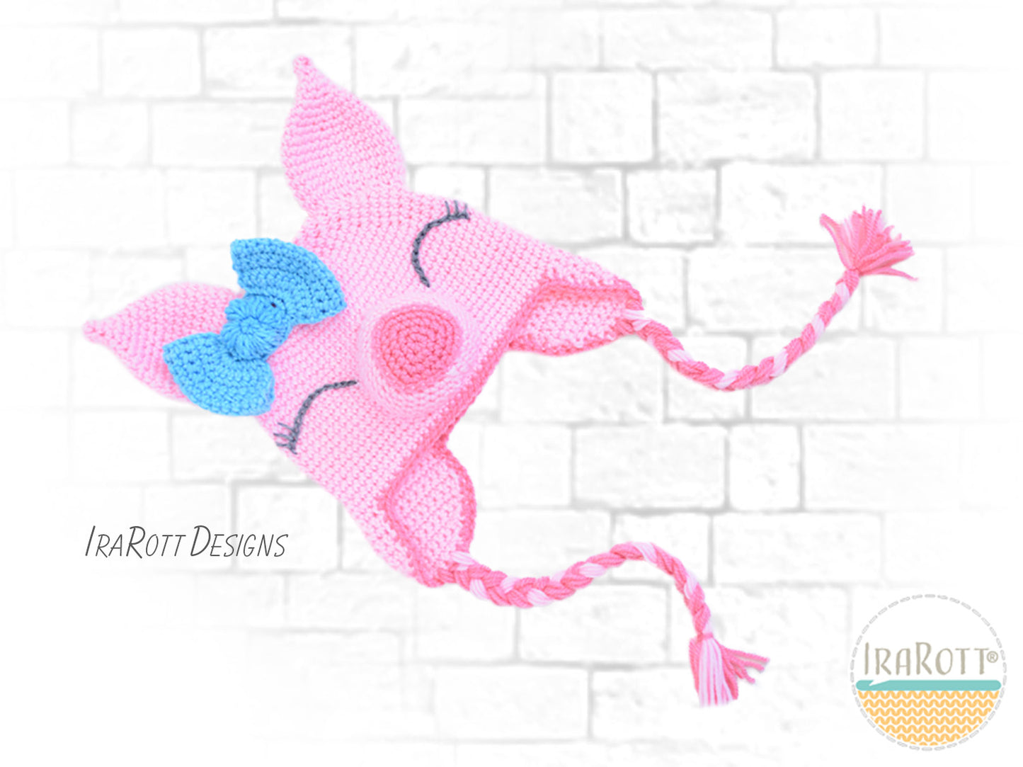 Pinky The Piggy Hat Crochet Pattern