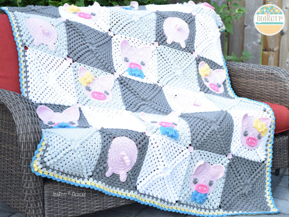 Pinky The Piggy Blanket Crochet Pattern
