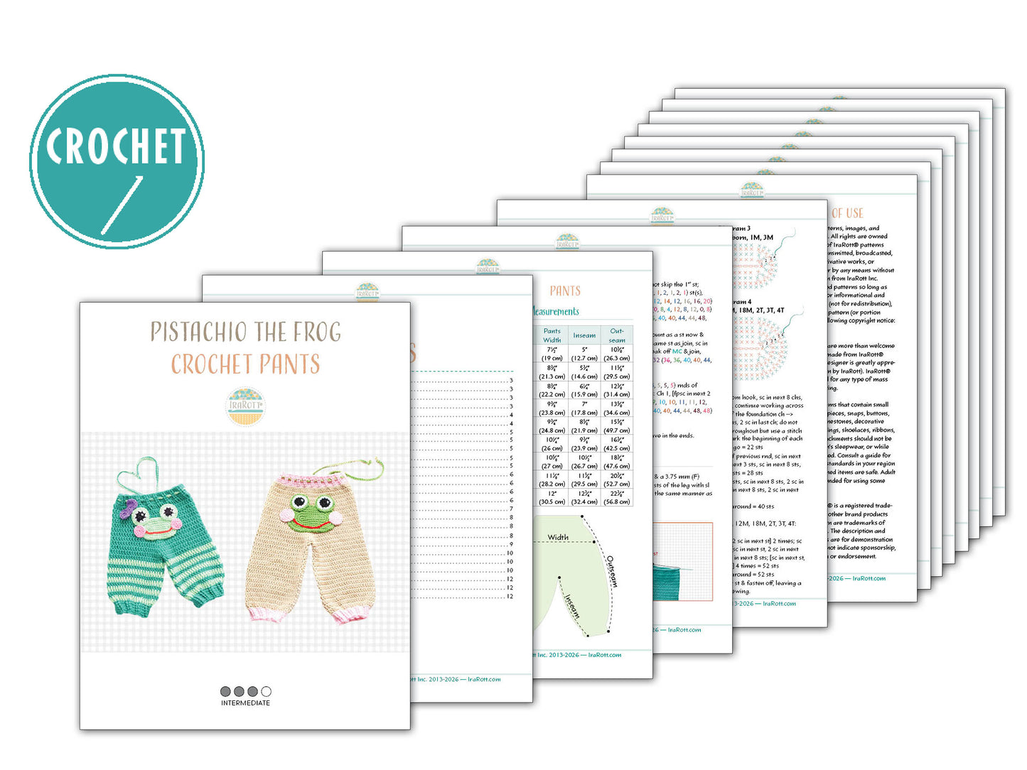 Pistachio The Frog Pants Crochet Pattern