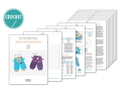 Plutonian Paul Alien Monster Pants Crochet Pattern