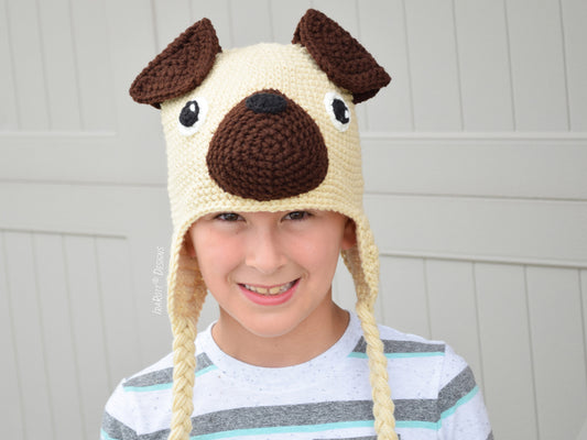 The Pugfect Pug Dog Hat Crochet Pattern