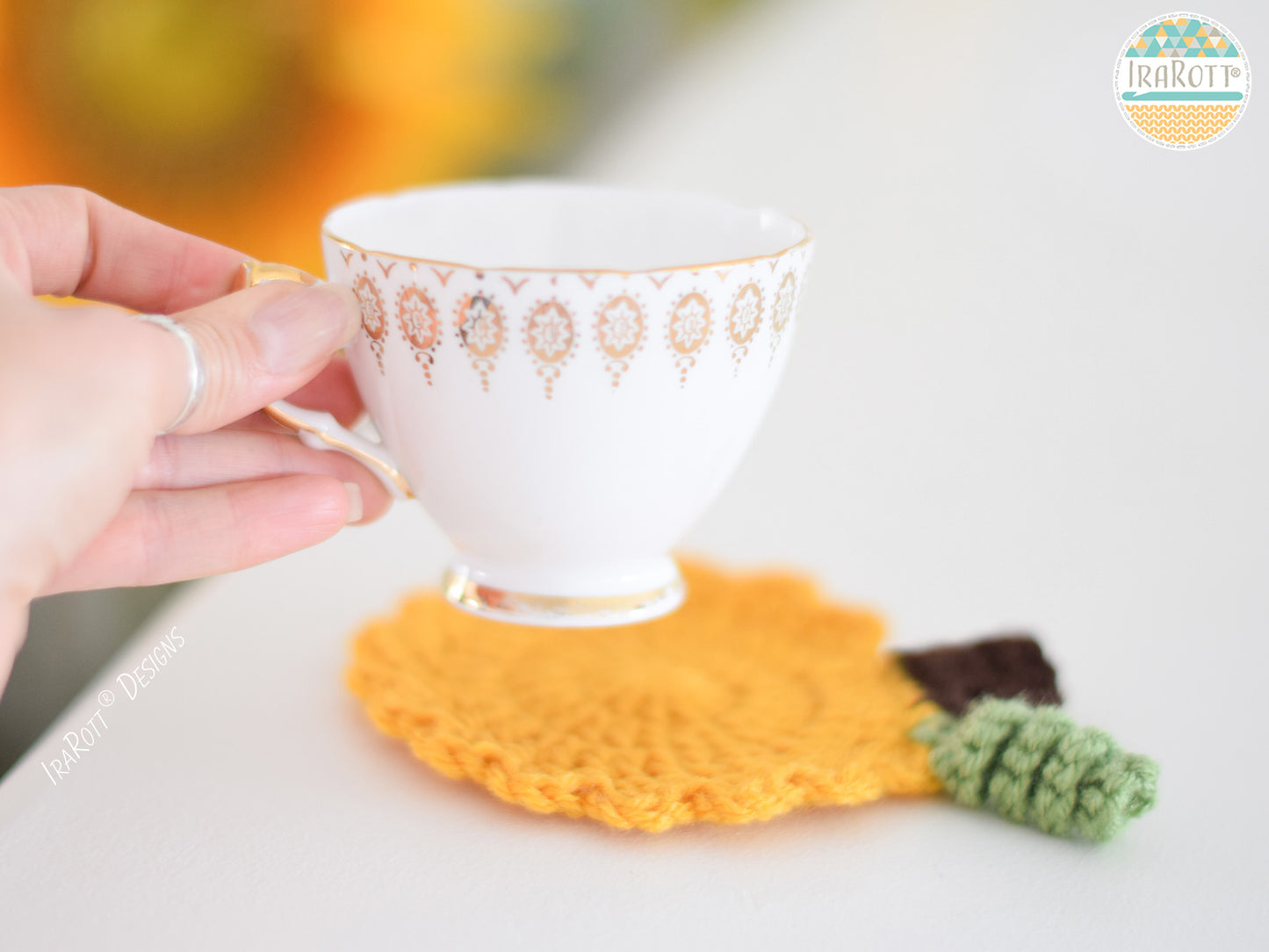 Tea Time Pumpkin Coasters Crochet Pattern
