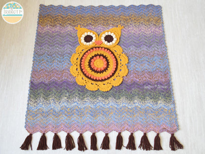 Retro Owl Blanket Crochet Pattern