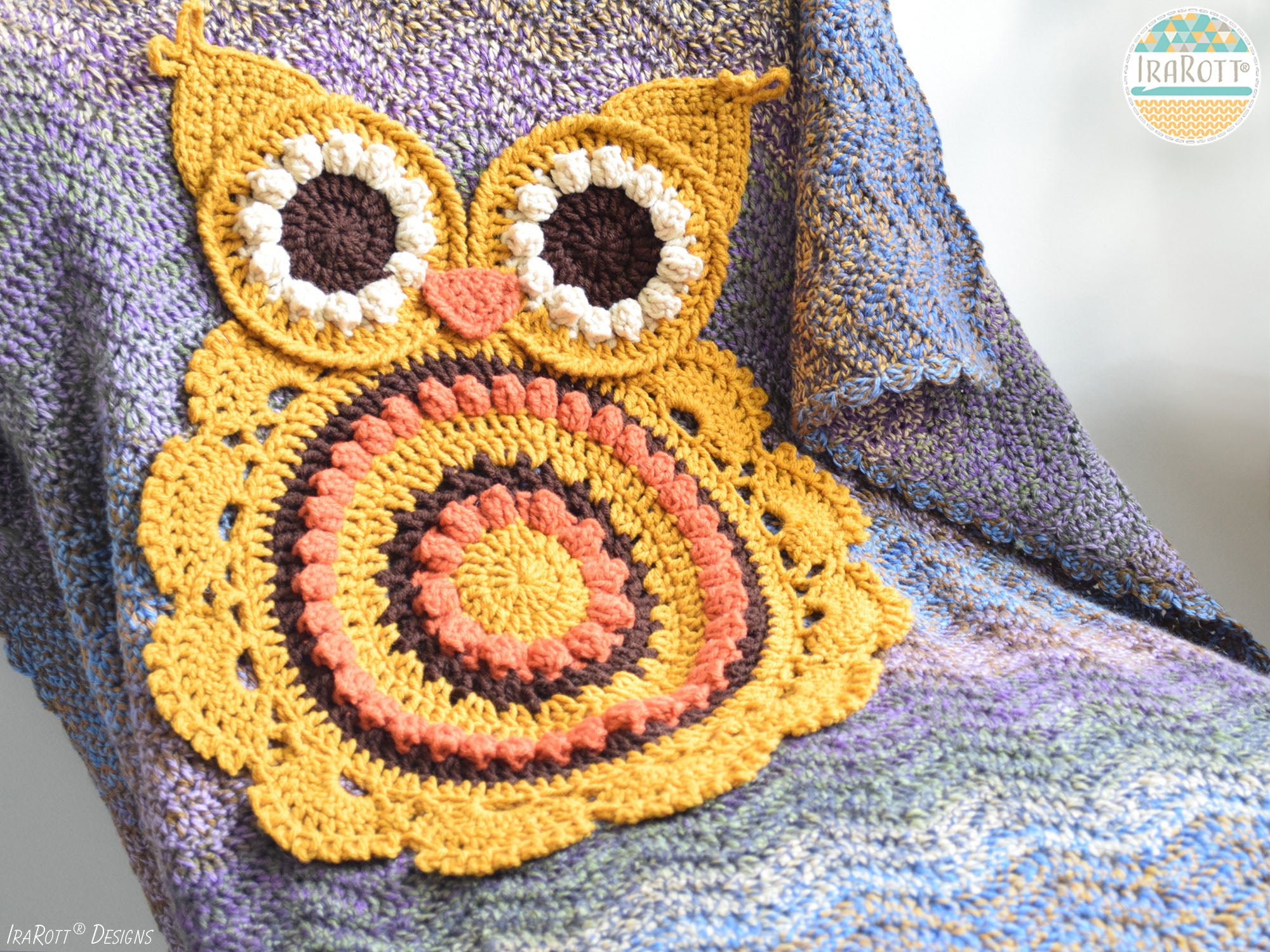 Handmade crochet hotsell hexagon owl blanket