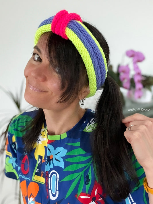 Retro Rally Headband Machine-Knitting Pattern