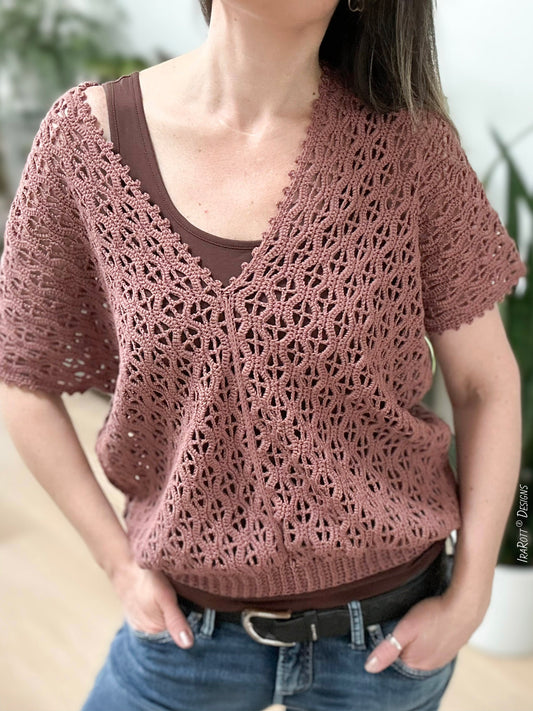 Rock Clematis Tee Crochet Pattern