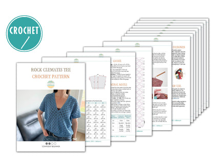 Rock Clematis Tee Crochet Pattern