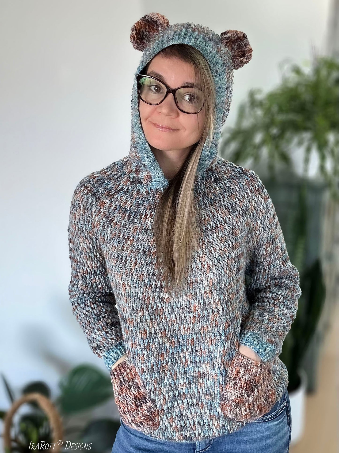 Rocky The Mountain Bear Hooded Sweater Crochet Pattern