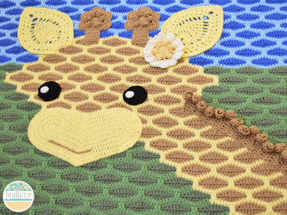 Rusty the Giraffe Blanket Crochet Pattern