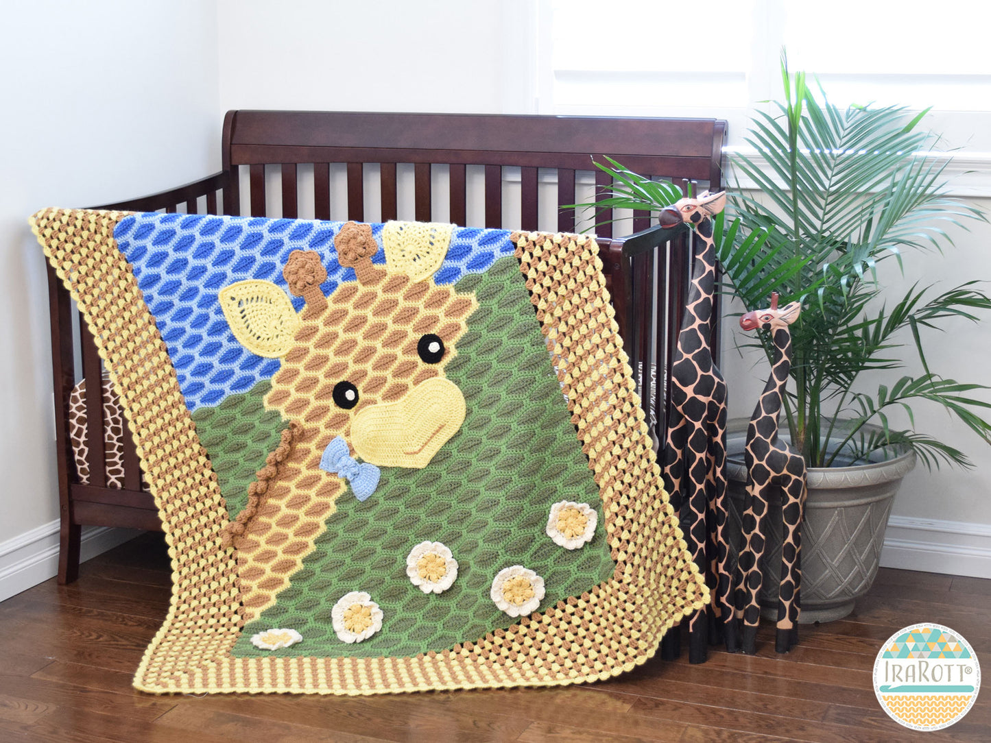 Rusty the Giraffe Blanket Crochet Pattern