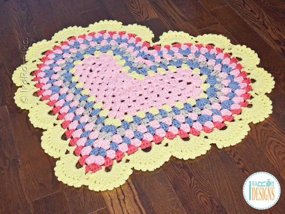 Kitty Cat With Heart Rug Crochet Pattern