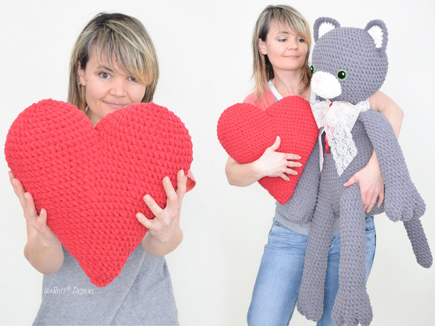 Sassy The Kitty With Heart Big Amigurumi Crochet Pattern